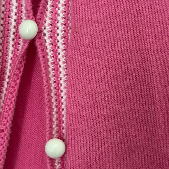 Lilly Pulitzer Pink Pearl Button Cardigan Sweater XS Women | Cropped Classic - Picture 2 of 9
